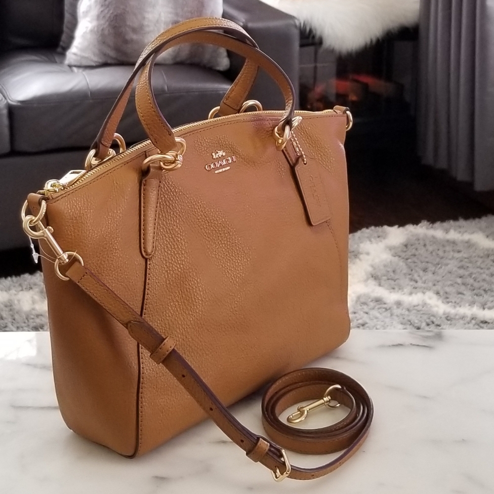 🚫SOLD🚫Coach Small Kelsey Satchel in Light Saddle - Picture 3 of 6